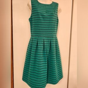 Mossimo Supply Co. Teal and Black Striped Dress